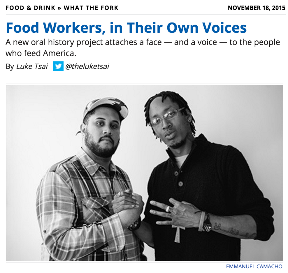 Food Workers, in their own stories